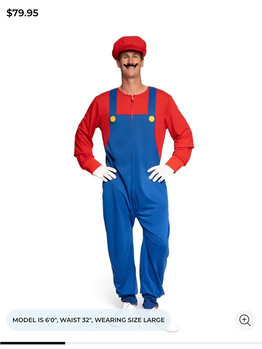 Tipsy Elves Blue Overall Costume with Red Top